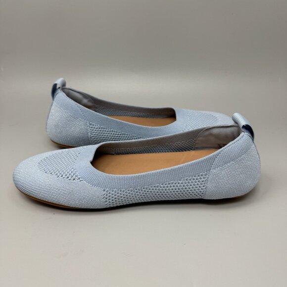 Fit Flop Allegro Knit Blue Ballet Flats Round Toe Slip On Comfort Shoe Women’s 9 - Picture 2 of 8